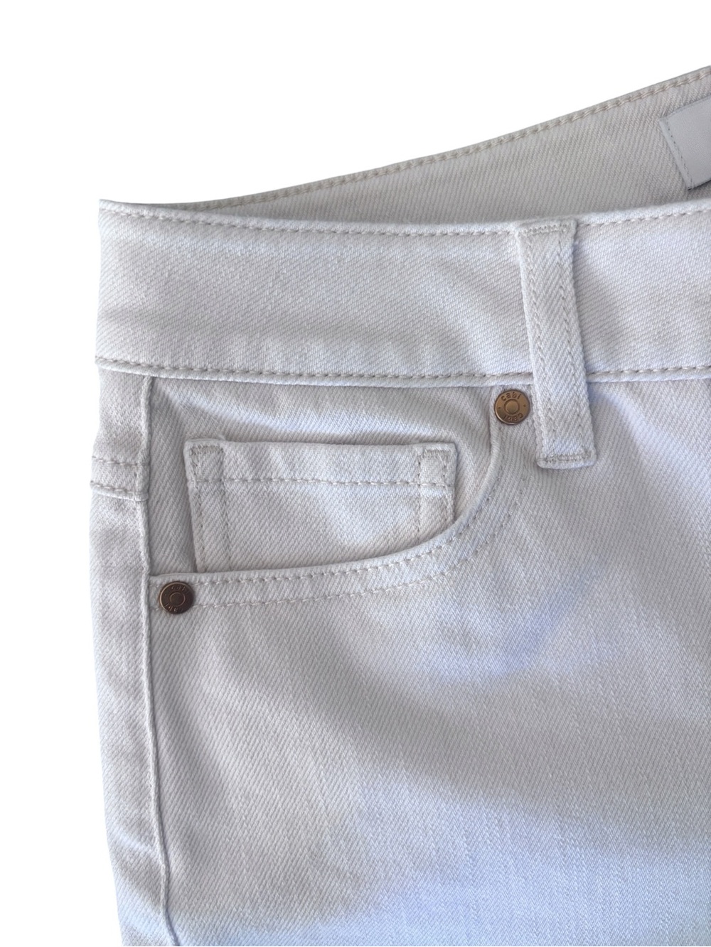 Cabi Soho Jeans Cream Straight Leg Jeans Ankle Crop Style 6701 - Picture 5 of 14
